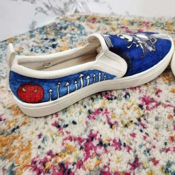 Sketchers Memory Foam Slip On Sneakers with Nightmare Before Christmas Size 8.5 - Picture 4 of 9